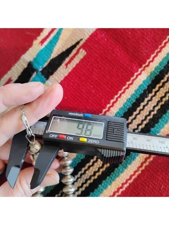 Vtg Roy Vandever Navajo Pearl Bench Bead Sterling Silver Graduated Necklace 23" - Picture 15 of 16